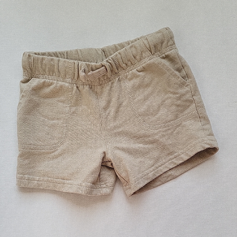 Toddler Boy Tan Cotton Shorts